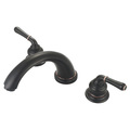 Olympia Faucets Two Handle Roman Tub Trim Set, Widespread, Moroccan Bronze P-1131T-MZ